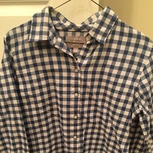 Banana Republic Soft Wash Plaid Top size Medium